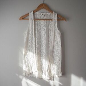 Mudd Y2K Style Junior's Lace Vest/Cardigan